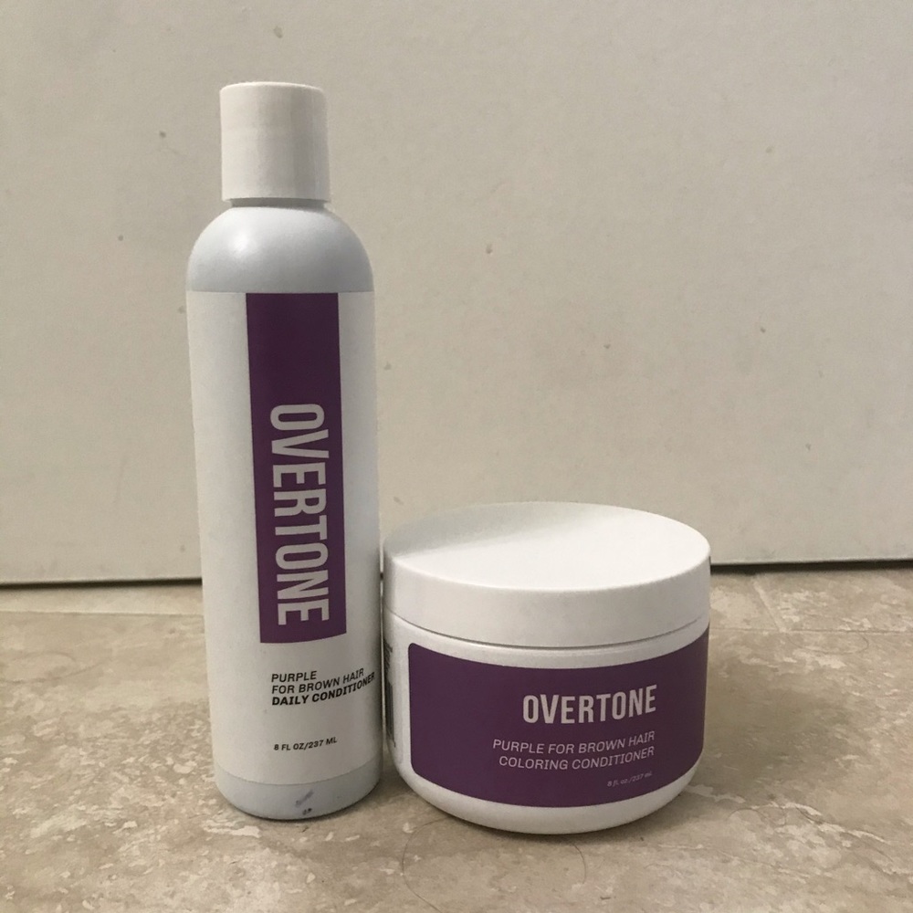 Overtone purple for brown hair conditioner and dye